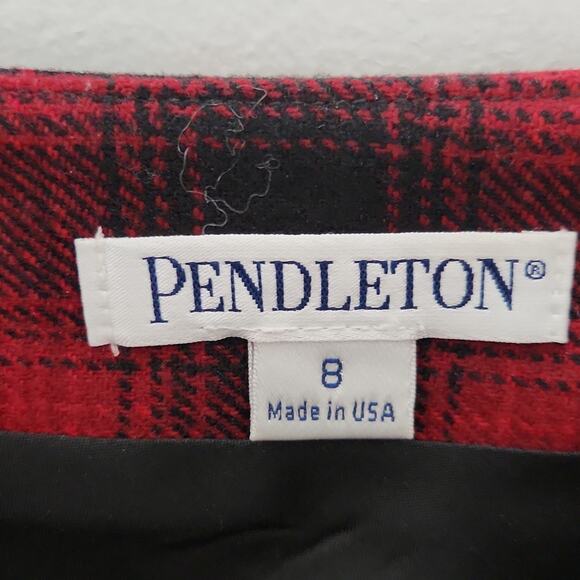 Pendleton 100% Virgin Wool Plaid Midi Skirt Size 8 - Picture 3 of 4